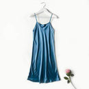 Women Silk Sleeveless Night Gown In Solid Colors