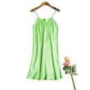 Women Silk Sleeveless Night Gown In Solid Colors