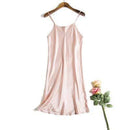 Women Silk Sleeveless Night Gown In Solid Colors