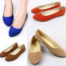 Women Slip On Suede Pumps In Solid Colors