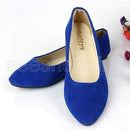 Women Slip On Suede Pumps In Solid Colors