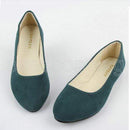 Women Slip On Suede Pumps In Solid Colors