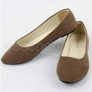 Women Slip On Suede Pumps In Solid Colors