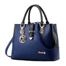 Women Smart Color Block Handbag With Metal Buckle And Charm Detailing