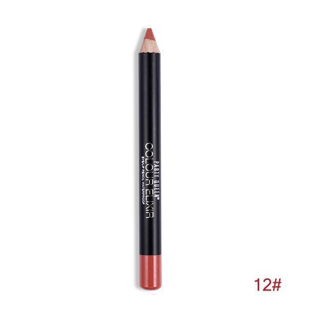 Women Smooth Wear Long Lasting Lip Liner Pencil-12-JadeMoghul Inc.