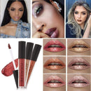 Women smooth Wear Long Lasting Pigment Metallic Lip Gloss