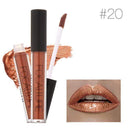 Women smooth Wear Long Lasting Pigment Metallic Lip Gloss