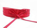 Women soft Faux Leather Long Body Shaping Bow Tie Belt