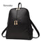 Women Soft Genuine Leather Candy Color Backpack With Adjustable Shoulder Straps-black-JadeMoghul Inc.