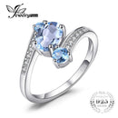 Women Solid 925 Sterling Silver Sky Blue Topaz Ring