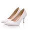 Women Solid Color Stiletto Pumps With 3 Inch Heels-White-4-JadeMoghul Inc.