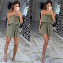 Women Strapless Summer Rompers