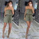 Women Strapless Summer Rompers