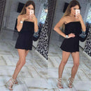 Women Strapless Summer Rompers