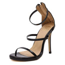 Women Straps High Heel Stilettos With Zipper Closure