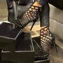 Women Studded Gladiator Roman Stiletto High Heels