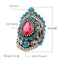 Women Stunning Turkish Ring with Crystal Detailing And Antique Gold Finish