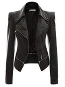 Women Stylish PU Leather Jacket AExp
