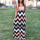 Women Summer Beach Boho Maxi Dress 2016 High Quality Brand Striped Print Long Dresses Feminine Plus Size