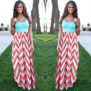 Women Summer Beach Boho Maxi Dress 2016 High Quality Brand Striped Print Long Dresses Feminine Plus Size