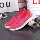 Women Summer Cotton Canvas Lace Loafers