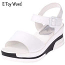 Women Summer Platform Sandals In Solid Colors
