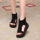 Women Summer Platforms With Cotton Knit Upper Design