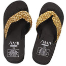 Wedge Sandals Sequined Thong Style Wedge Slippers