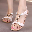 Women Summer Slip On Sandals With Beads/ Crystal / Braid Detailing