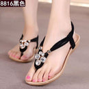 Women Summer Slip On Sandals With Beads/ Crystal / Braid Detailing