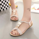 Women Summer Slip On Sandals With Beads/ Crystal / Braid Detailing