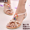 Women Summer Slip On Sandals With Beads/ Crystal / Braid Detailing