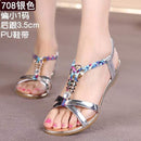 Women Summer Slip On Sandals With Beads/ Crystal / Braid Detailing