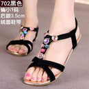 Women Summer Slip On Sandals With Beads/ Crystal / Braid Detailing