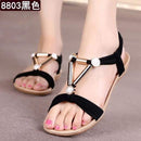 Women Summer Slip On Sandals With Beads/ Crystal / Braid Detailing