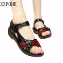 Women Super Comfortable PU Leather Sandals-Black-5-JadeMoghul Inc.