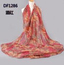 Scarves For Women Swiss Voile Printed Summer Wrap Around Scarf Wrap