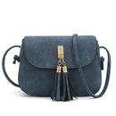 Women Tassel Decorated Patent Leather Cross Body Bag
