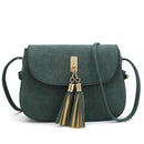 Women Tassel Decorated Patent Leather Cross Body Bag-Black-Mini(Max Length<20cm)-JadeMoghul Inc.