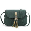 Women Tassel Decorated Patent Leather Cross Body Bag-Green-Mini(Max Length<20cm)-JadeMoghul Inc.