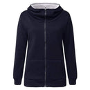 Women Thick Fur Lined Drawstring Hoodie