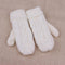 Women Thick Wool Warm Cable Knit Design Mittens / Gloves
