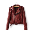 Women Trendy And Colorful Faux Leather Jacket-Black-S-JadeMoghul Inc.