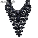 Women Trendy Lace Acrylic Rhinestone Collar Necklace