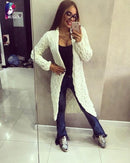 Women Twisted Cable Long Cardigan AExp