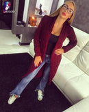 Women Twisted Cable Long Cardigan AExp