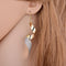 Women Two Tone Waves Drop Earrings-Antique Gold Plated-JadeMoghul Inc.