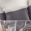 Women Two Toned Full Sleeved Sweater
