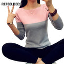 Women Two Toned Full Sleeved Sweater-Black-One Size-JadeMoghul Inc.