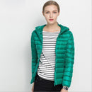 Women Ultra Light Down Filled Puffer Jacket-Dark green-S-JadeMoghul Inc.
